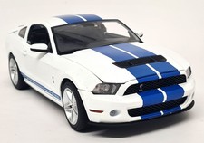 Greenlight 1/18 Shelby GT500 2011 Ford Mustang White Blue Diecast Model Car 