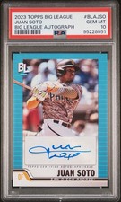 2023 TOPPS BIG LEAGUE JUAN SOTO BIG LEAGUE AUTO BLUE PSA 10 *POP 1*