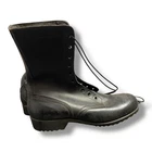 VTG 1971 U.S. Military Black Leather Combat Boots 12R Vietnam Era PJ 8-70