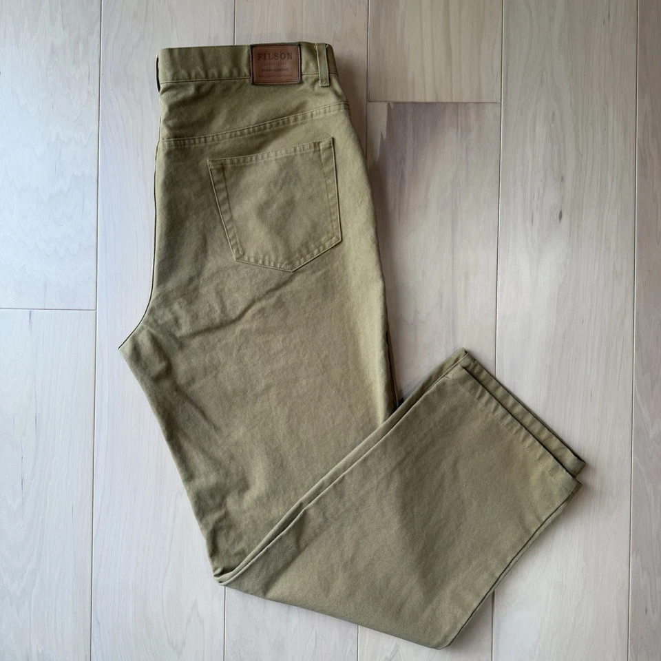 Брюки Filson 38 коричневые прямые холщовые охотничья рабочая одежда Сиэтл - Изображение 2 из 4