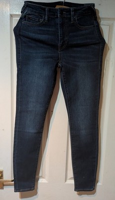 True Religion Halle High Rise Super Skinny Jeans Zip Fly Dark Blue 27W 30L New