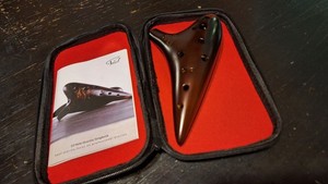12 Hole Ocarina (Coffee color) By Awef with case and booklet