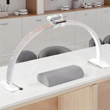 29" Foldable Half Moon Nail Desk Lamp with Phone Holder 4700Lm CRI95 Dimmable