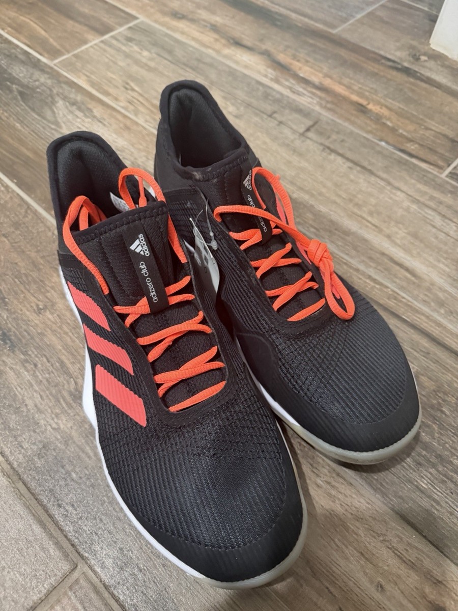 adidas Adizero Club Men's Tennis Shoes Black Orange White Size 9.5 Medium