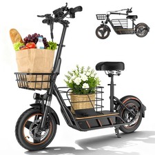 2025 Electric Scooter with Seat for Adults 600W Motor E Scooter W/ Box 14" Tire