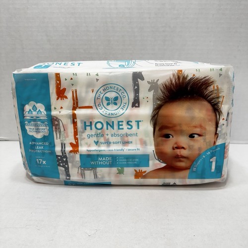 The Honest Company Gentle & Absorbent Diapers, Size 1, 35 count, 8-14 pounds - 第 1/10 張圖片