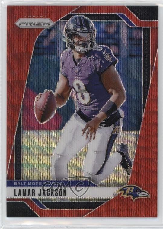 2024 Panini Prizm Red Wave Prizm 4/149 Lamar Jackson #19