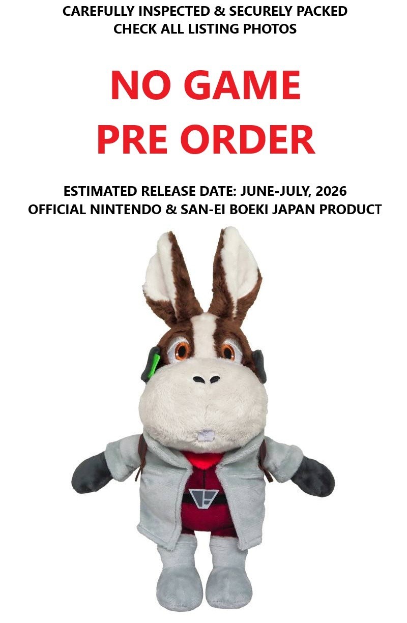 Peluche Peppy Hare Star Fox 29cm Sanei JP comme cadeau d'anniversaire pour joueur de Nintendo