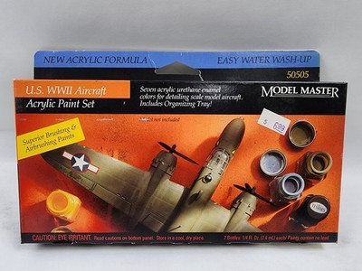 Testors Model Master 50505 Acrylic Paint Set U.S. WWII Aircraft Sealed NOS 1991