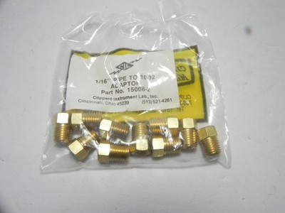 Clippard Minimatic Adaptor 1/16 to 10-32 Lot of 10 No. 15006-2