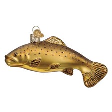 Old World Christmas Brown Trout Glass Blown Ornament for 2.500,