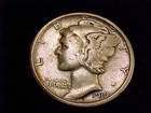 1919-S  Mercury Dime,  Very Fine Grade.