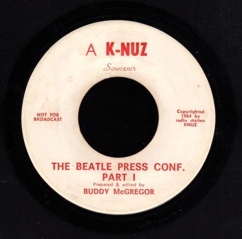 Beatles (Buddy McGregor) "Press Conf" 1964 US KNUZ Radio Beatles Tribute 45