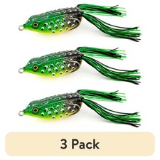3-Pack Topwater Frog Lure for Bass Fishing Realistic Bull Frog Bait