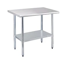 Stainless Steel Prep Table 36x24 Inch NSF Commercial Work Table with Undershe...