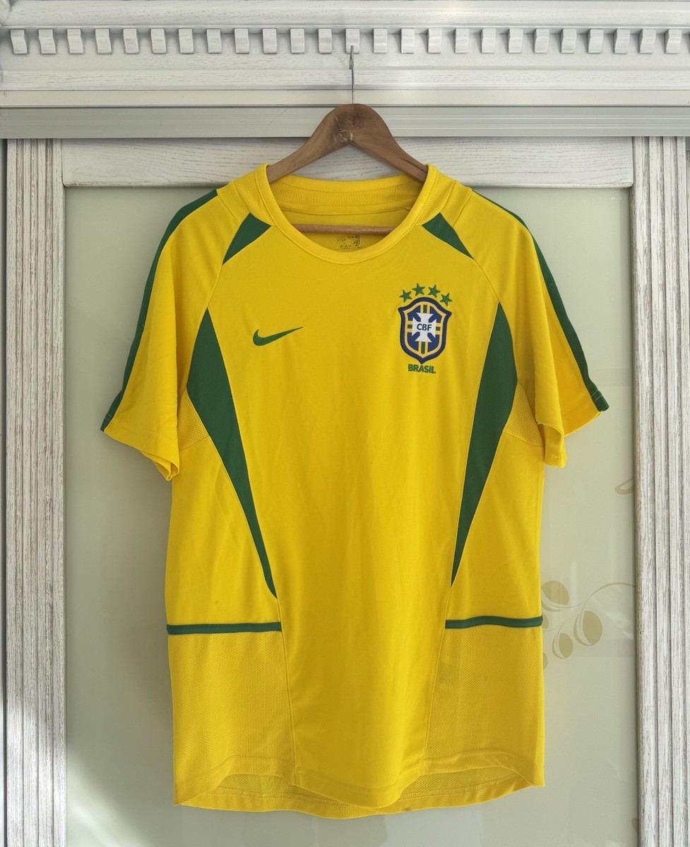 Vintage Brazil 2002-2003 Home Soccer Jersey Football Kit Shirt