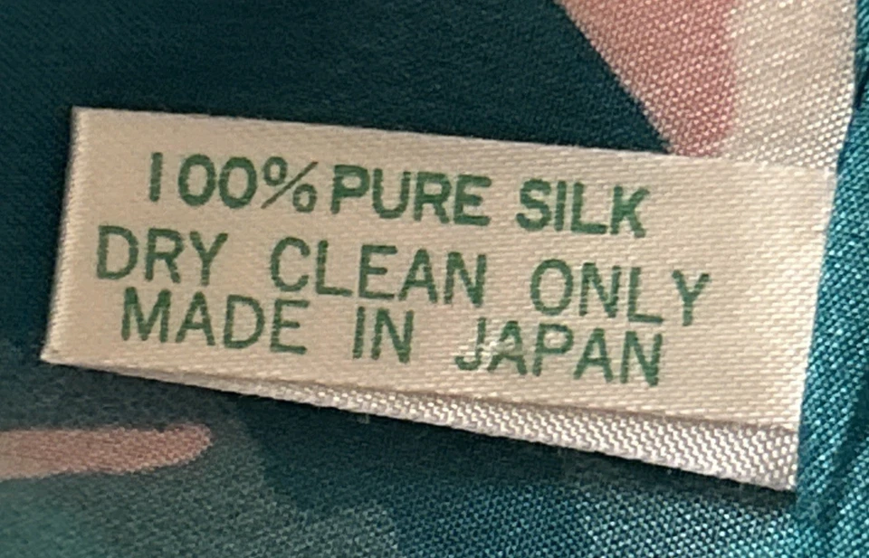 "Bufanda de seda floral abstracta vintage Georgiou 30"" cuadrada" Foto 4 de 4