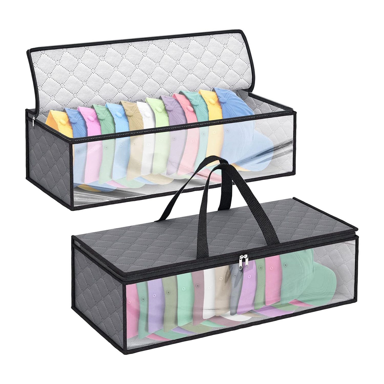 APL Confezione da 2 Sacchetti Porta Cappelli per Baseball MüTzen Organizer Cappelli Hutha3943