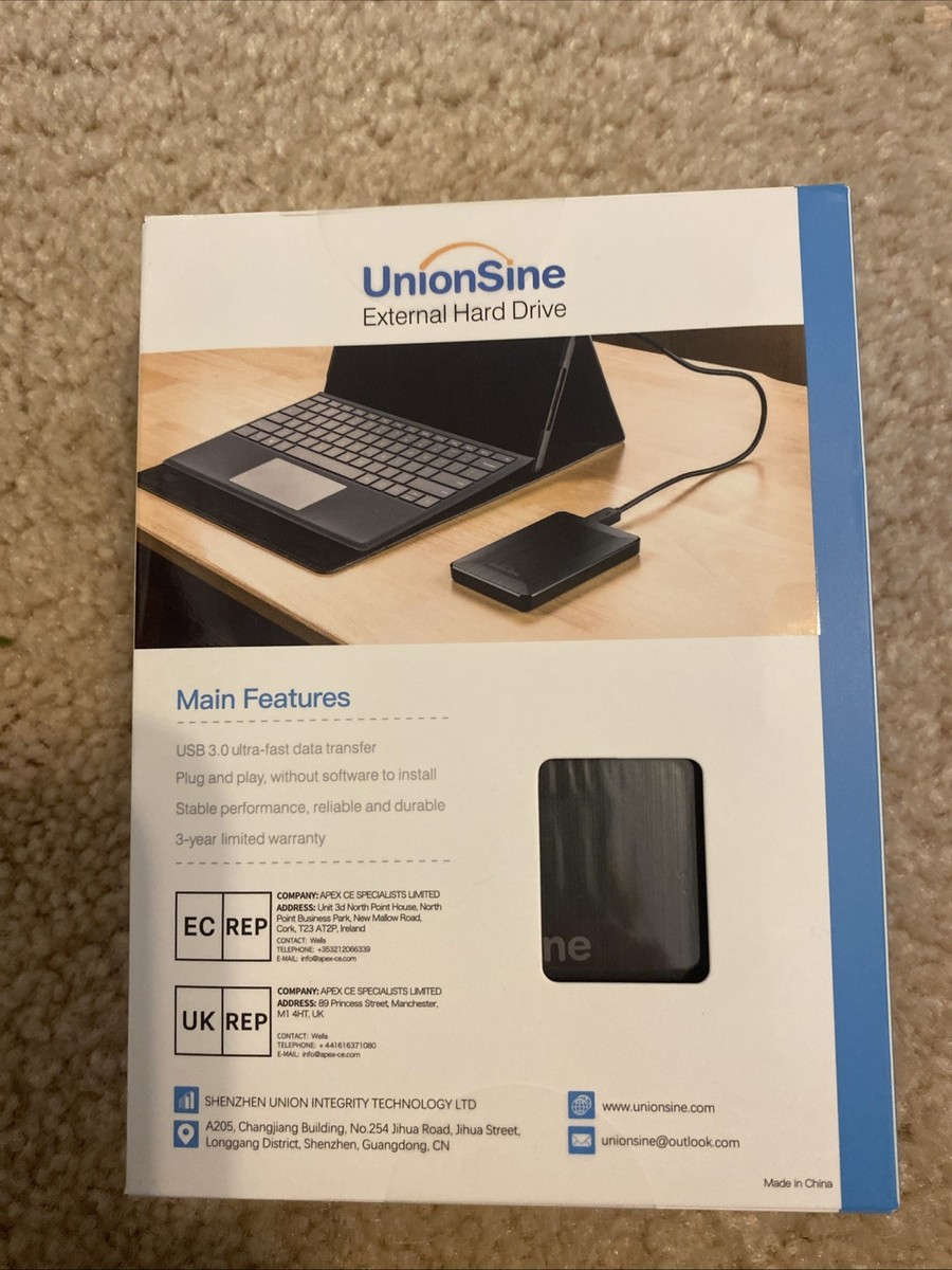 UnionSine DataPocket External Hard Drive 320GB New In Box Sealed