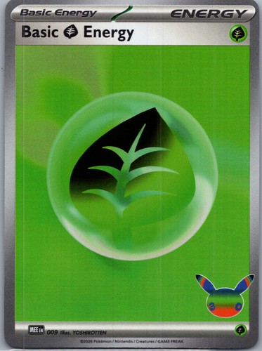 Pokemon 30th Mega Evolution Energies #009 Basic Grass Energy