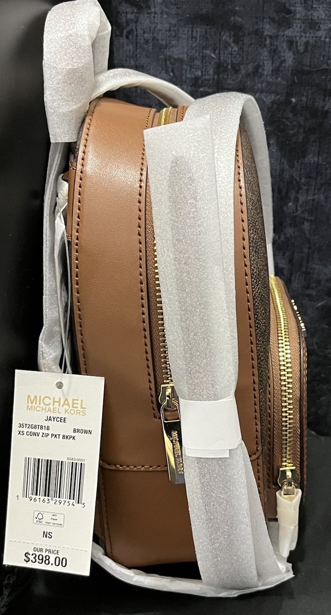 Michael Kors Jaycee XS Conv Zip Pocket Signature Logo Backpack