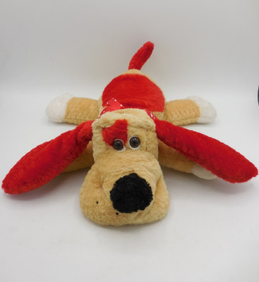 Dan Dee Plush Hound Dog Valentine Love Dog with Red Hearts