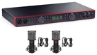 Focusrite SCARLETT 18I20 4G 4th Gen Audio Recording Interface+(2) Studio Mics