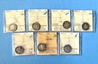 7 BARBER DIMES 1899-1915 in PLASTIC COVERS