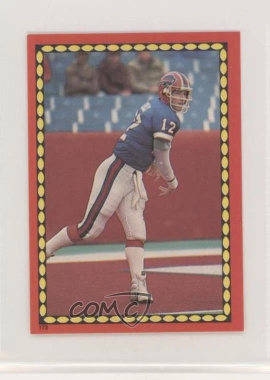 1988 Topps Super Star Sticker Back Cards ( 173) Anthony Carter Jim Kelly #24 HOF - Image 2 of 2