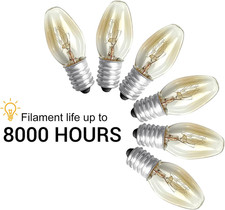 6 Pack Replacement Scentsy Light Bulbs Small Screw in for Electric Wax Burner...