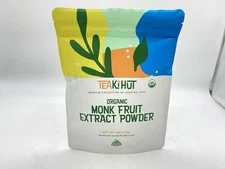 TEAki Hut Organic Monk Fruit Sweetener, 4oz, Zero-Calorie & Keto, 365 Servings