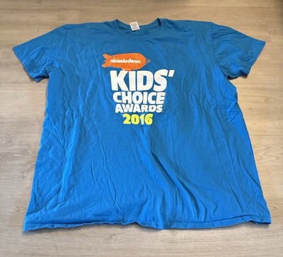 Very Rare Blue NICKELODEON KIDS CHOICE AWARDS 2016 Staff t-shirt sz 2XL Kidcore