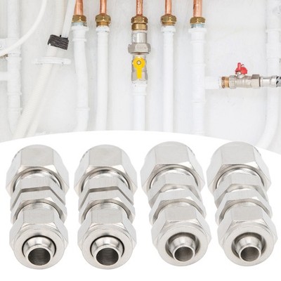 2x Ferrule Compression Fitting Bulkhead Connector 2 Touch Straight Ф12x8