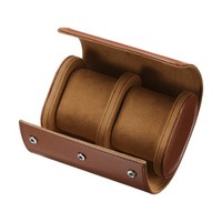 Leder Uhren Reiseetui Einzelne Uhrenrolle Aufbewahrungsbox Organizer 2FäCher