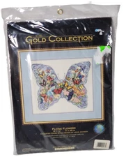 Dimensions Gold Collection Flying Flowers #35007 Butterflies Floral HTF 1999