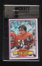 BAS 1980 Topps Bill Bryan #473 Seal of Authenticity Auto ur8
