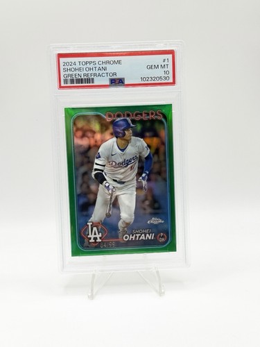 2024 Topps Chrome - Shohei Ohtani #1 Green Refractor /99 PSA 10