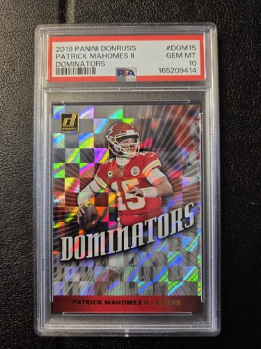 2019 PANINI DONRUSS DOMINATORS PATRICK MAHOMES II PSA 10