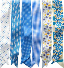 6 Pack Fashion Scarves for Women, Versatile Boho Head Scarf, Satin Scarf for Hai