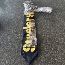 Pittsburgh Steelers 100 Silk Neck Tie Team NFL Super Bowl 90s Vintage Necktie