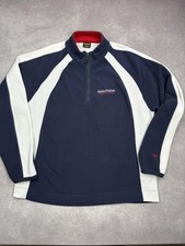 Vintage Nautica Competition Pullover Mens XL Fleece Half Zip USA 90s
