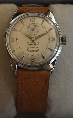 Vintage Automatic Armbanduhr Buren Grand Prix Rotowind - Cal. C546   Gangreserve