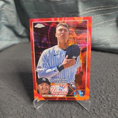 2023 Topps Chrome Sapphire Anthony Volpe Orange Lava Lamp RC 10/10