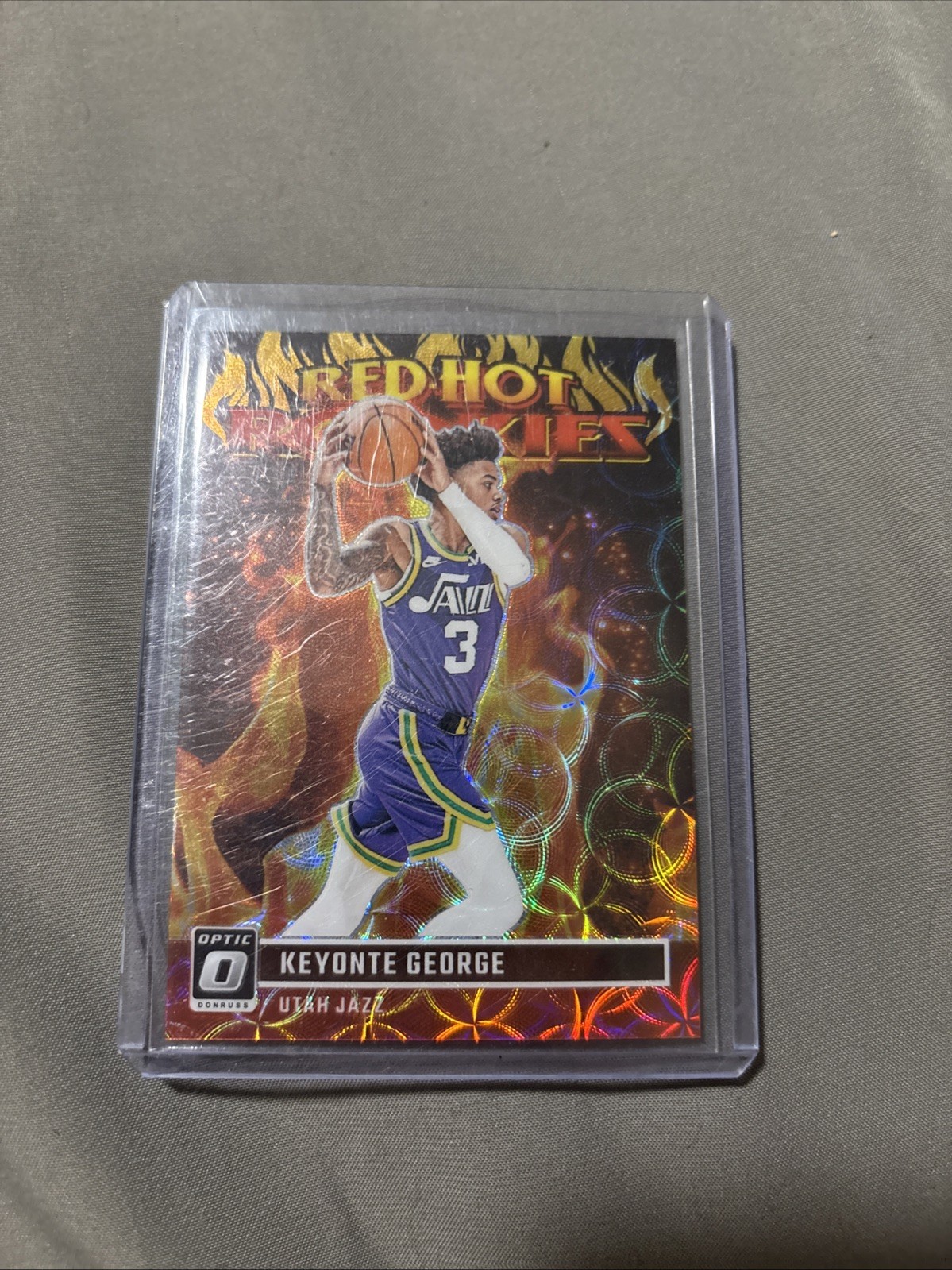 2023  Panini Donruss Optic  Red Hot Rookies Keyonte George #4 Red Prizm /99 RC 