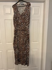 Ladies Jumpsuit George Size 24 Leopard Print