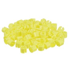 100pcs Clothes Hanger Marker Blank Fit 3.5mm Rod for Garment Color Coding Yellow