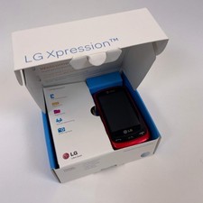 AT T LG Xpression C395 Slider QWERTY Keyboard Cellphone Red