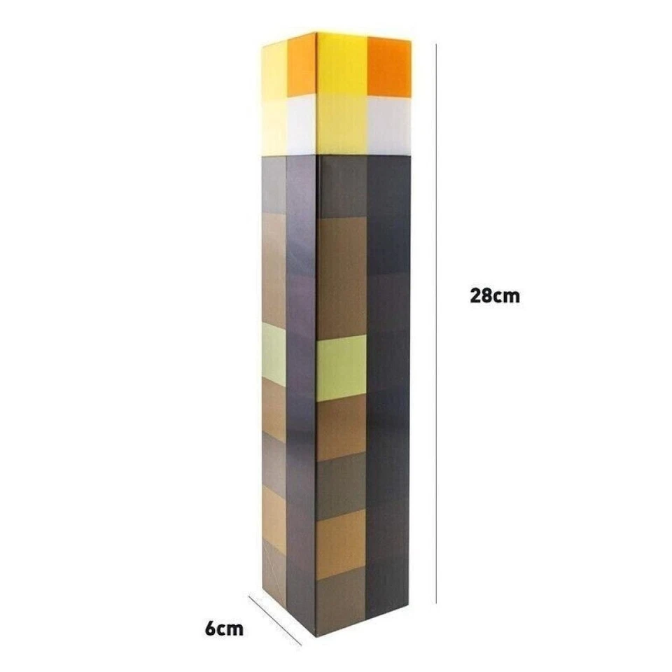 Minecraft Fackel Lampe Torch LED Akku Mojang 4 Farben grün gelb blau orange HOT! - Bild 3 von 4