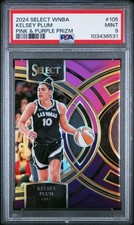 2024 SELECT WNBA KELSEY PLUM PINK PURPLE PPIZM 30/99 PSA 9  POP 1  6A