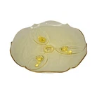 Vintage Lancaster Petal 3 Toed Serving Plate Yellow Depression Glass
